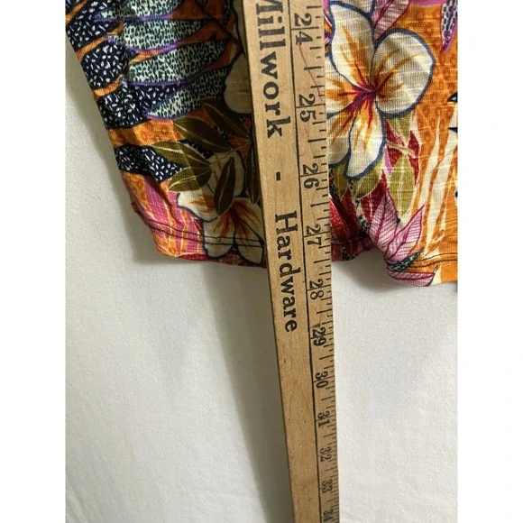 Cable & Gauge Womens Large Sleeveless Halter Tank Top Tropical Floral Boho L - Picture 7 of 7